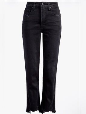 NWT Good American Black Good Classic Slim Straight Jean Size 14